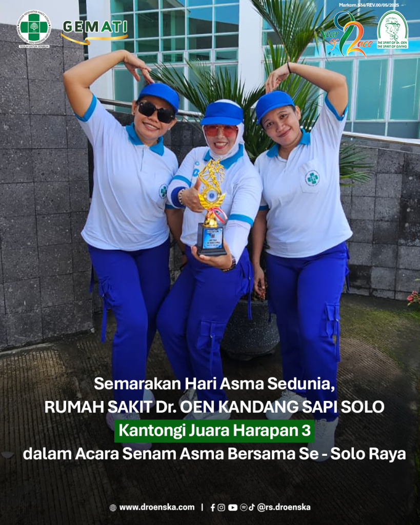 Semarakan Hari Asma Sedunia, RUMAH SAKIT Dr. OEN KANDANG SAPI SOLO Kantongi Juara Harapan 3 dalam Acara Senam Asma Bersama Se - Solo Raya